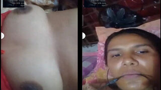 Desi Wife Shows Boobs On VC | ViralKand