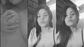 Cute Desi Slim Girl Play With Her Boobs | ViralKand